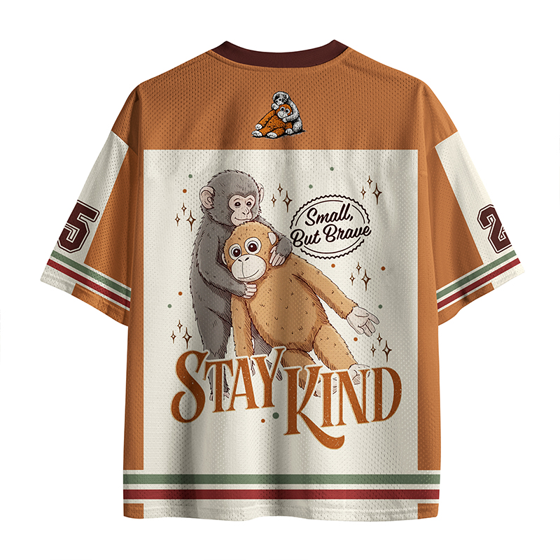 Stay Kind Small But Brave Teacher Mesh Jersey