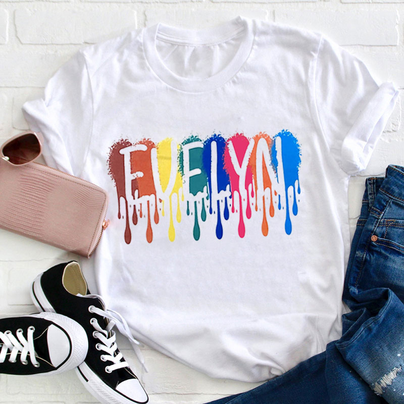 Personalized Funny Painting Artist Teacher T-Shirt