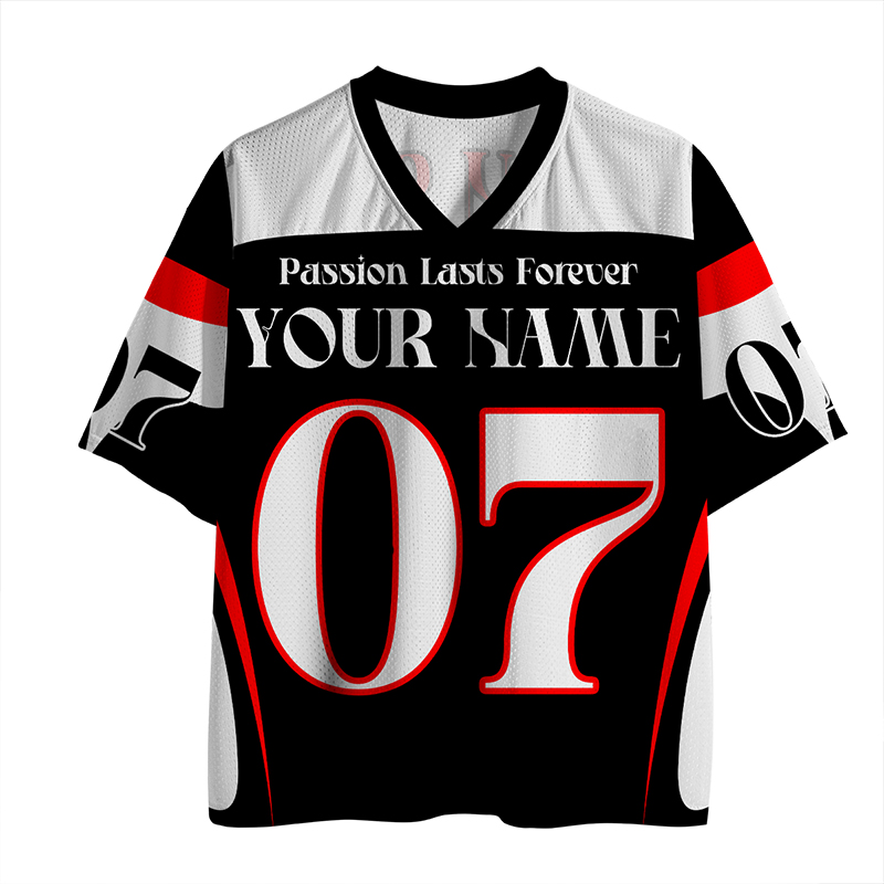 Personalized Name And Number Passion Lasts Forever Teacher Mesh Jersey