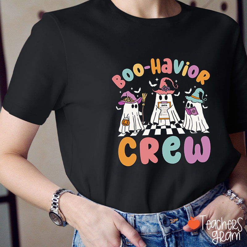 Boo Havior Crew Halloween Teacher T-Shirt