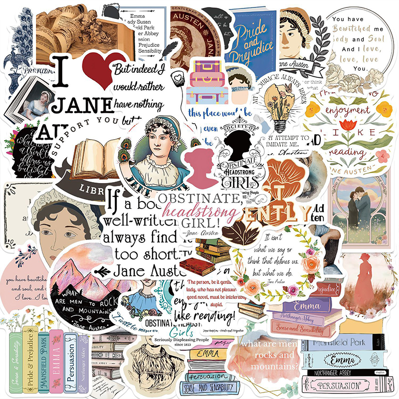 Jane Austen 50 PCS Stickers Pack