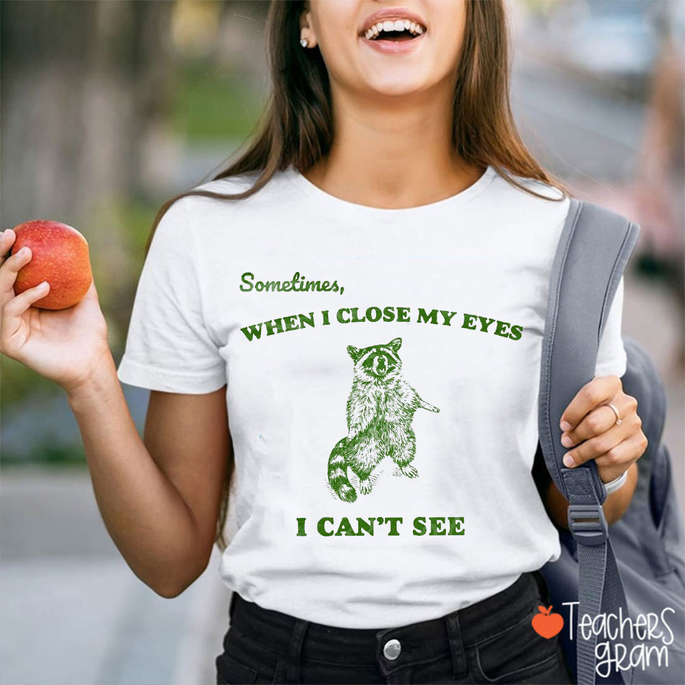 Sometimes When I Close My Eyes I Can't See Teacher T-Shirt