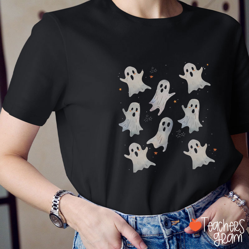 Celestial Ghost Halloween Teacher T-Shirt