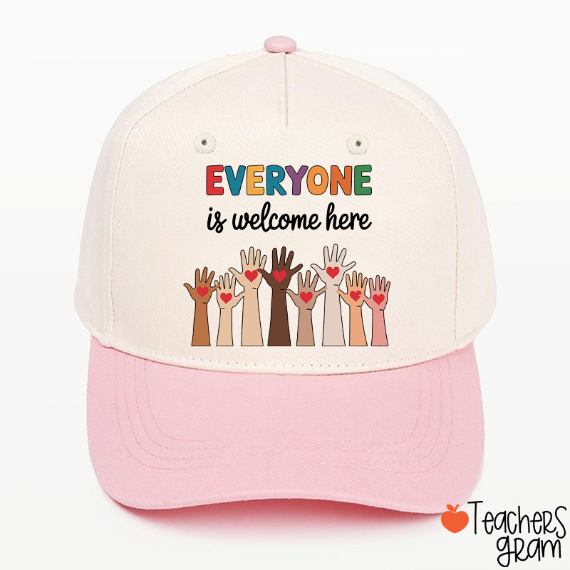 Everyone Is Welcome Here Teacher Baseball Cap