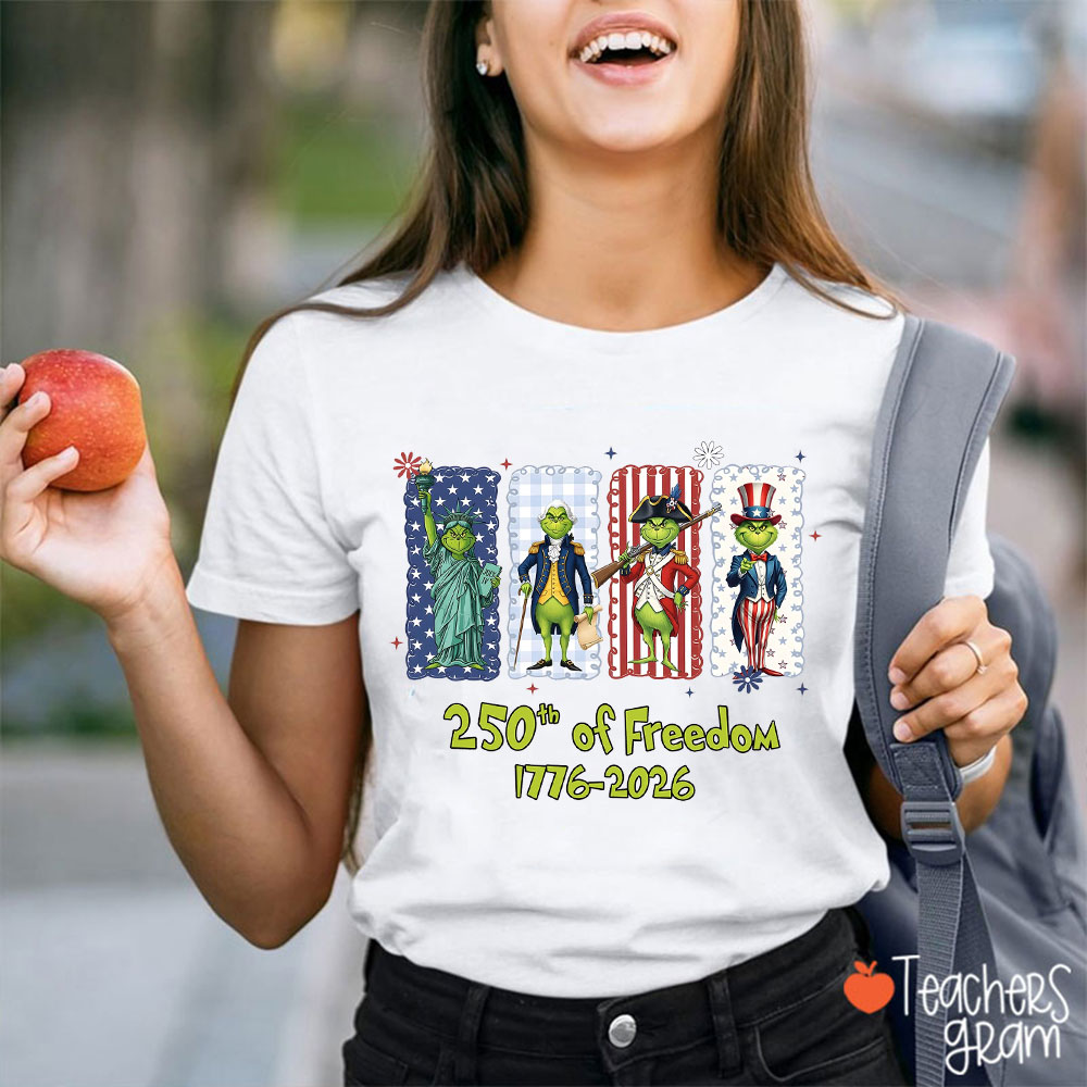 250th Of Freedom From 1776 To 2026 Teacher T-Shirt