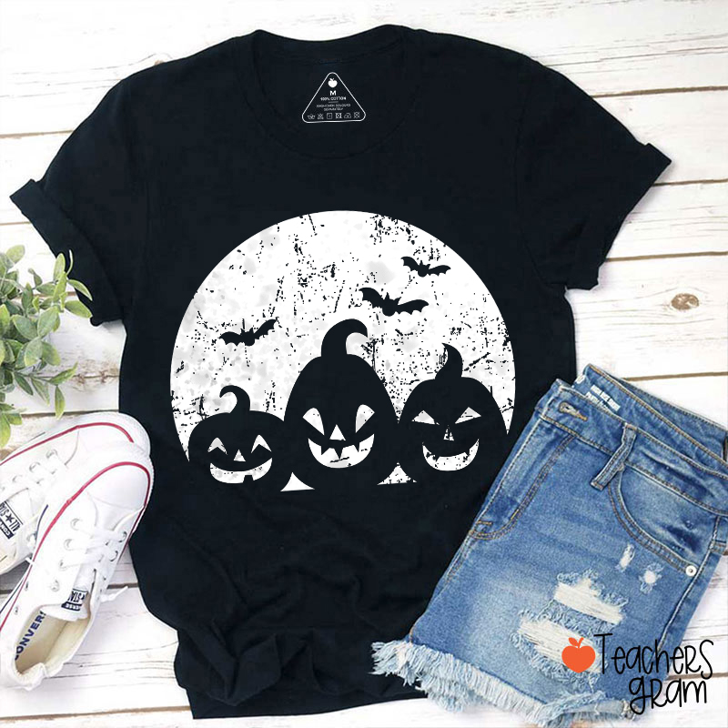 Midnight Pumpkin Halloween Teacher T-Shirt