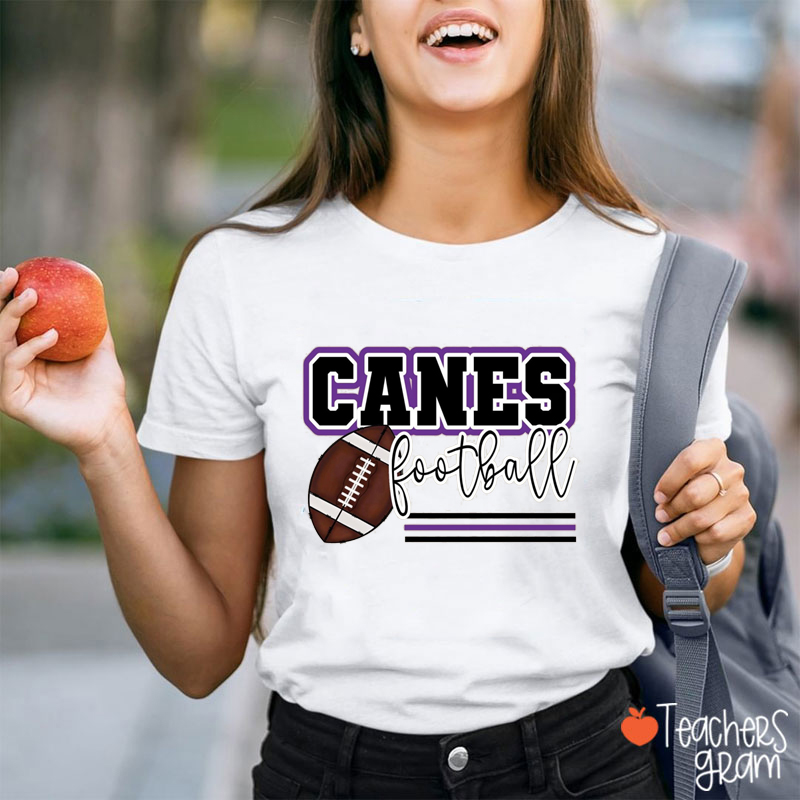 Personalized Mascot And Sport School Spirit Contrast Color Design Teacher T-Shirt