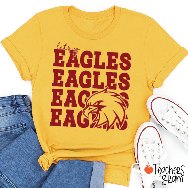 Personalized Let's Go Mascot Teacher T-Shirt