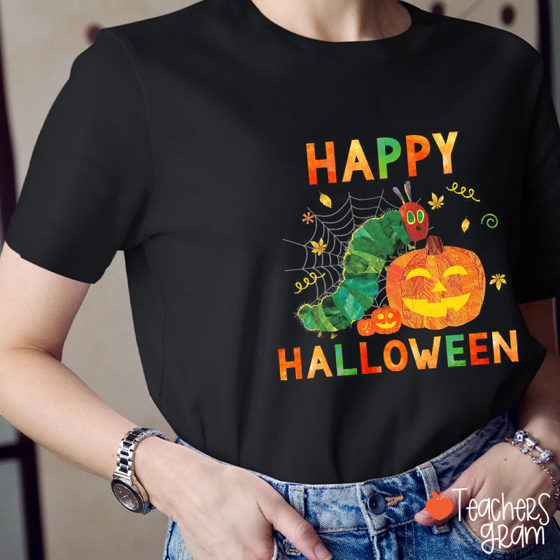 Happy Halloween The Very Hungry Caterpillar Teacher T-Shirt