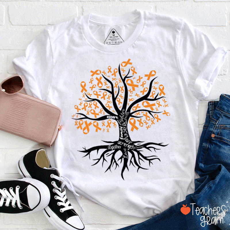 We Fight Together Hope Tree Teacher T-Shirt