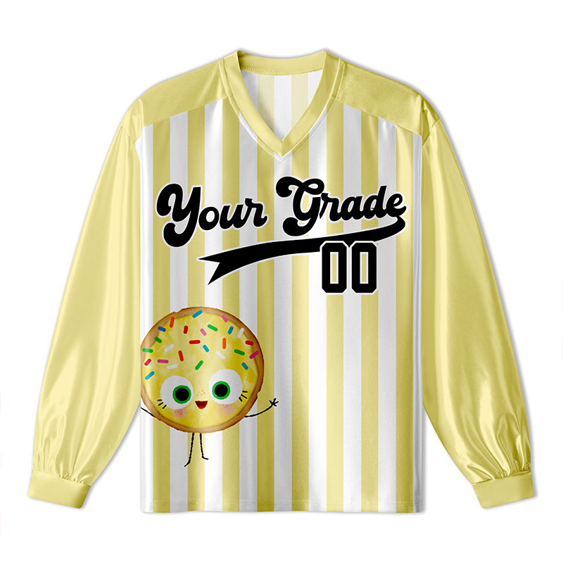 Personalized Name And Number Mascot Sport Game Day Teacher  Long Sleeve Jersey