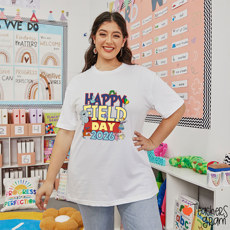 Personalized Happy Field Day Teacher T-Shirt