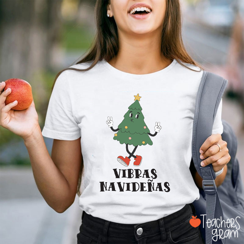 Vibras Navideñas Spanish Teacher T-Shirt