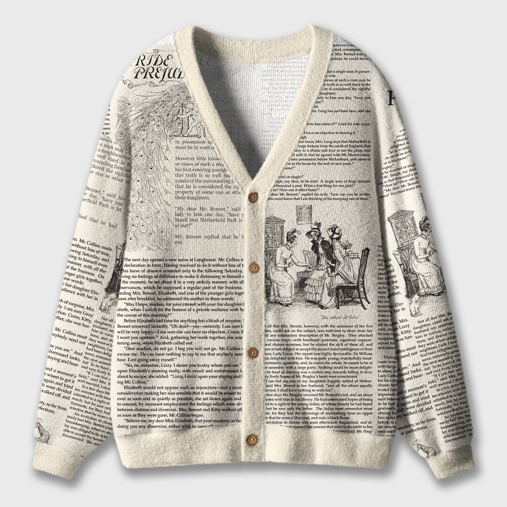 Literature Famous Chapter Teacher Ugly Cardigan Sweaters