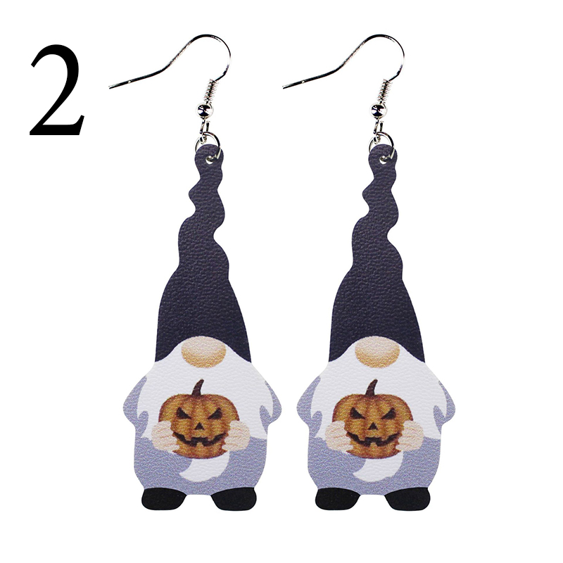 Halloween Thanksgiving Dwarf Leather Earrings
