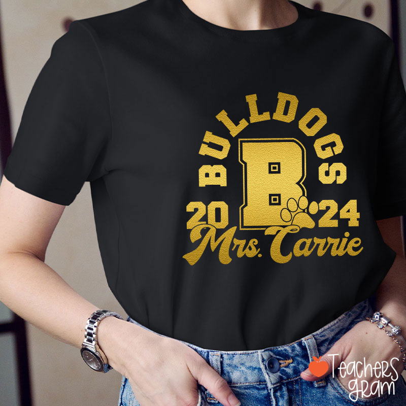 Personalized Mascot And Name Game Day Teacher T-Shirt