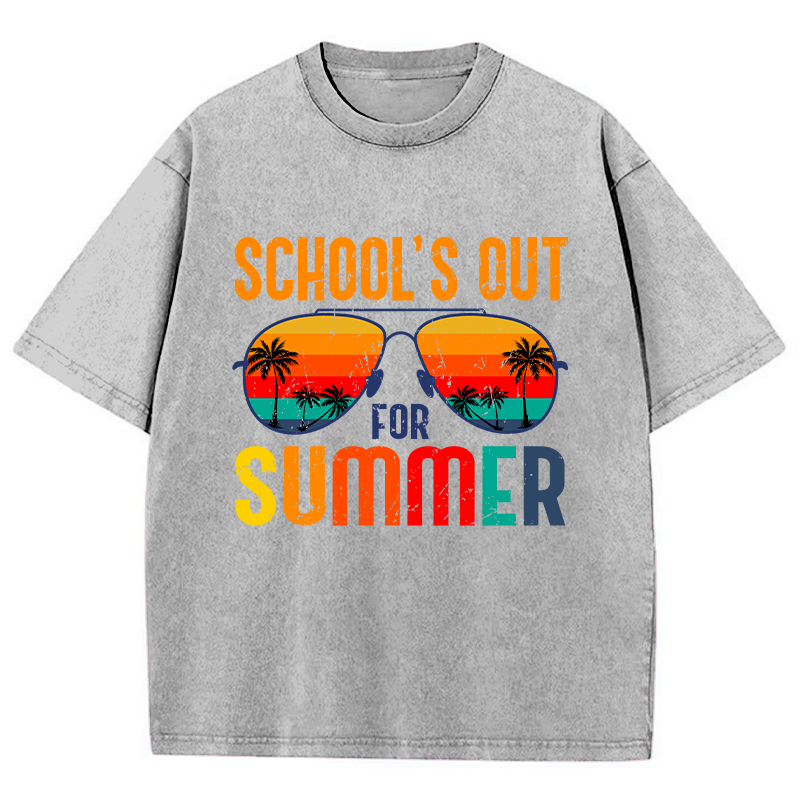 School's Out For Summer Teacher Washed T-Shirt