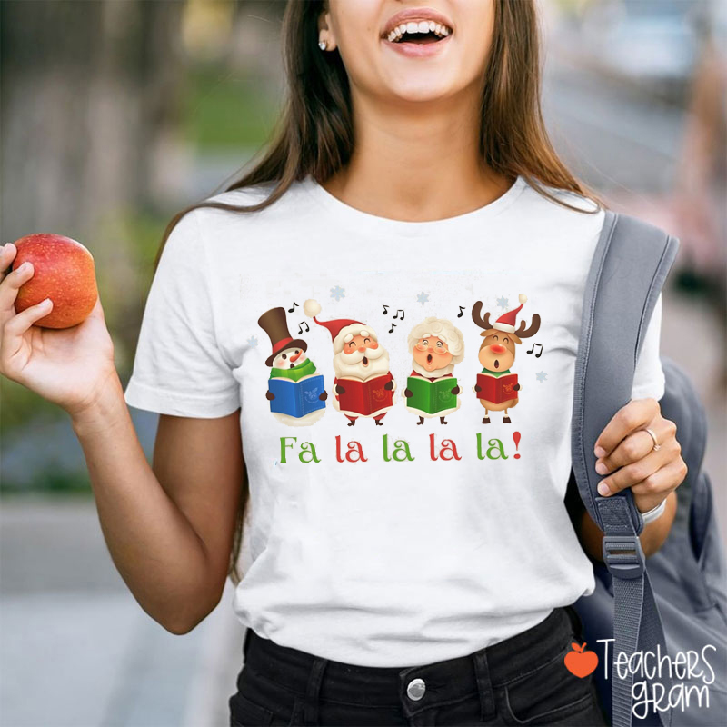 Fa La La Santa Claus Music Teacher T-Shirt