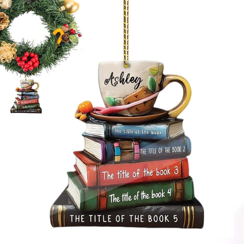 Personalized Love Books Christmas Ornament