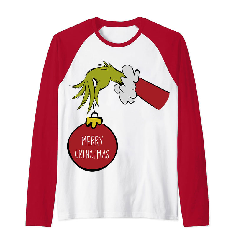 Steal Christmas Teacher Raglan Long Sleeve T-Shirt