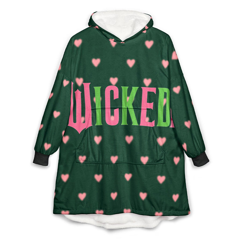 Wicked For Good Heart Teacher Blanket Hoodie