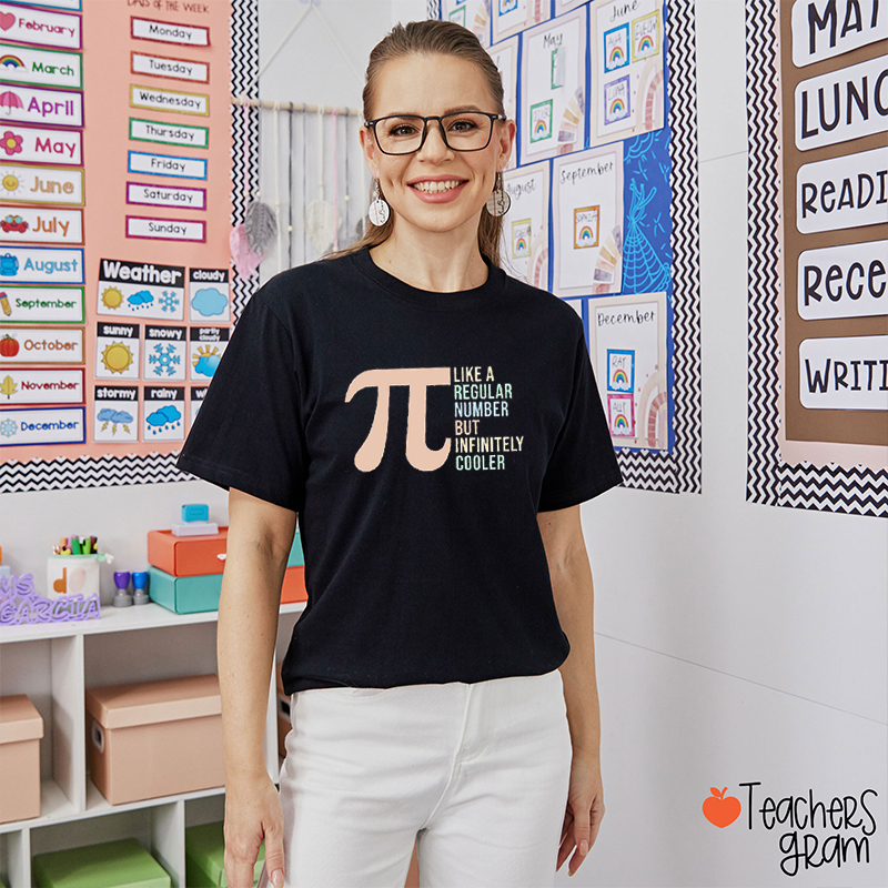 Pi Like A Regular Number But Infinitely Cooler Teacher T-Shirt