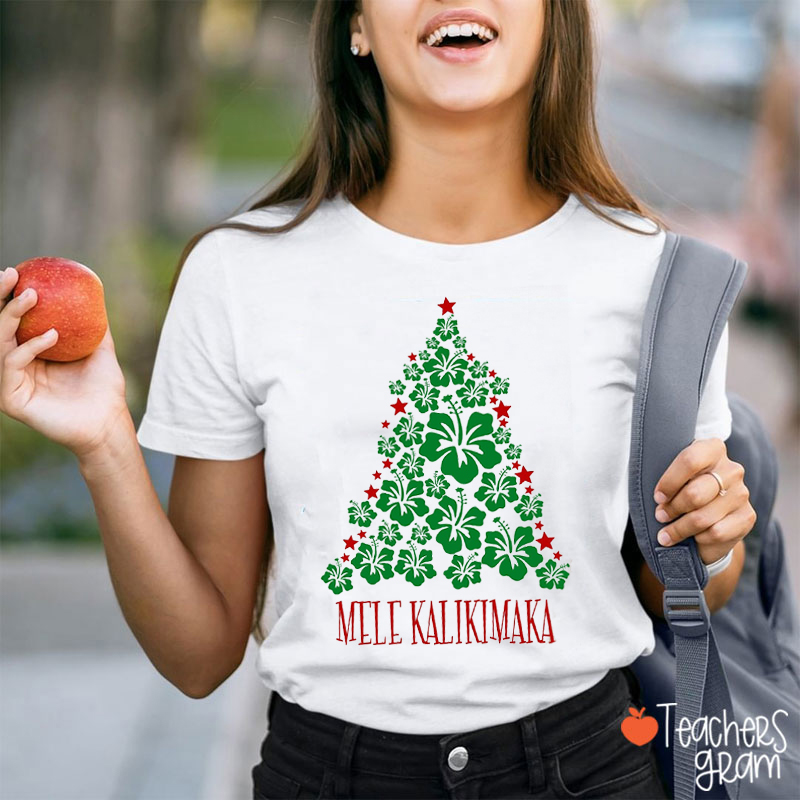 Mele Kalikimaka Hawaiian Teacher T-Shirt