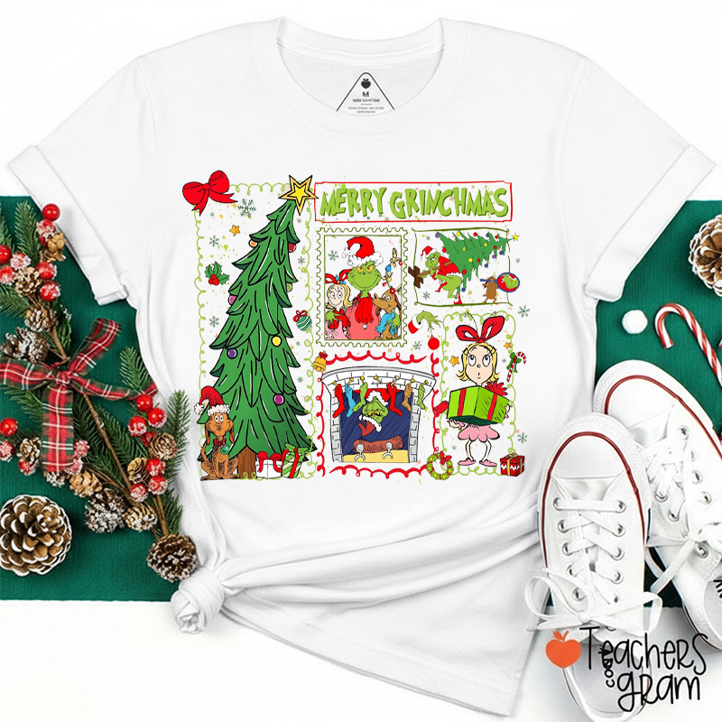 Mean Guy Christmas Movie Character Teacher T-Shirt