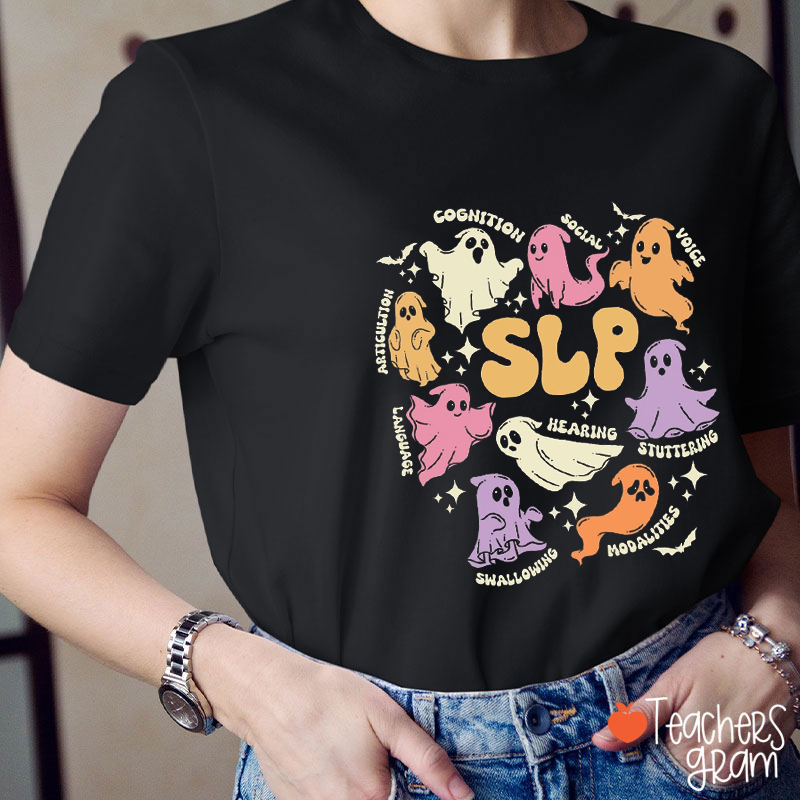 Speech Therapy Ghost Halloween Teacher T-Shirt