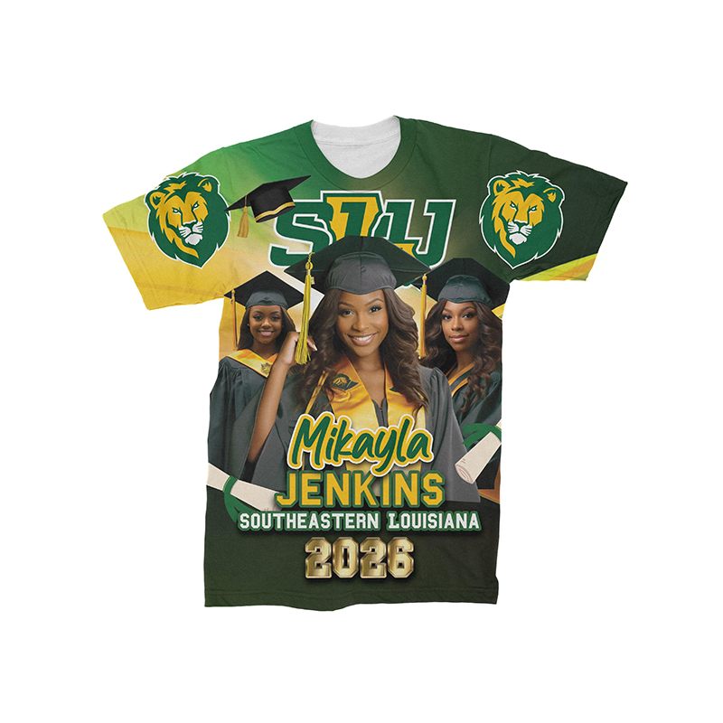 Personalized Photo All Over Print Graduation Teacher Eco Oversized Graphic T-Shirt