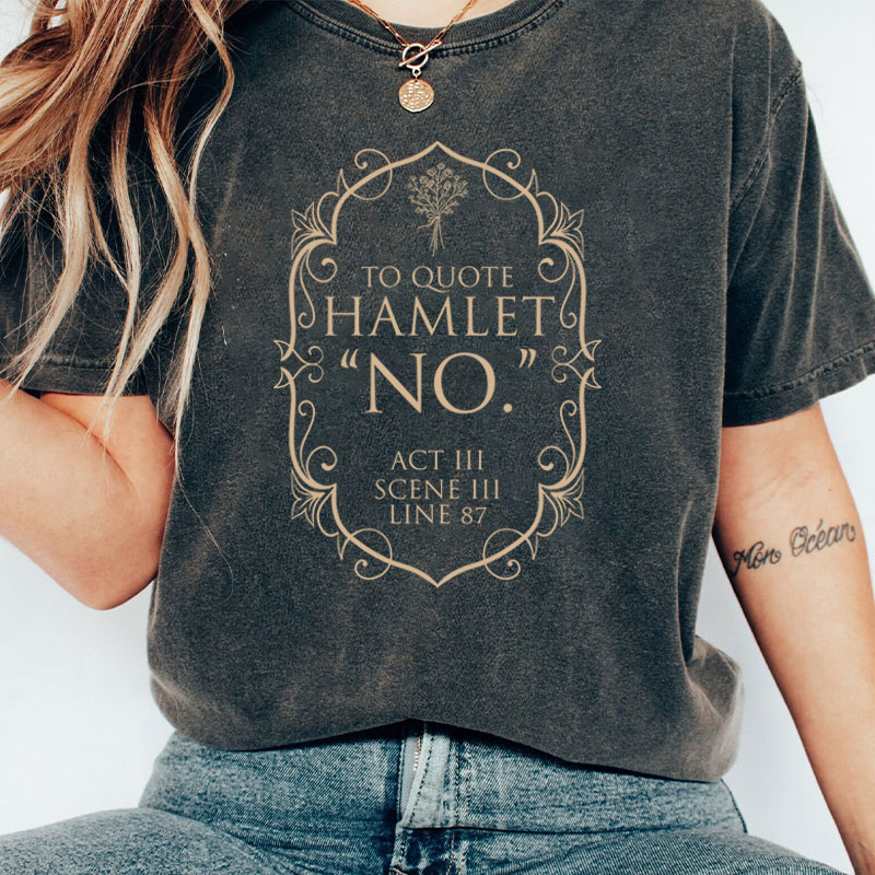 Book Club Shakespeare Teacher Washed T-Shirt