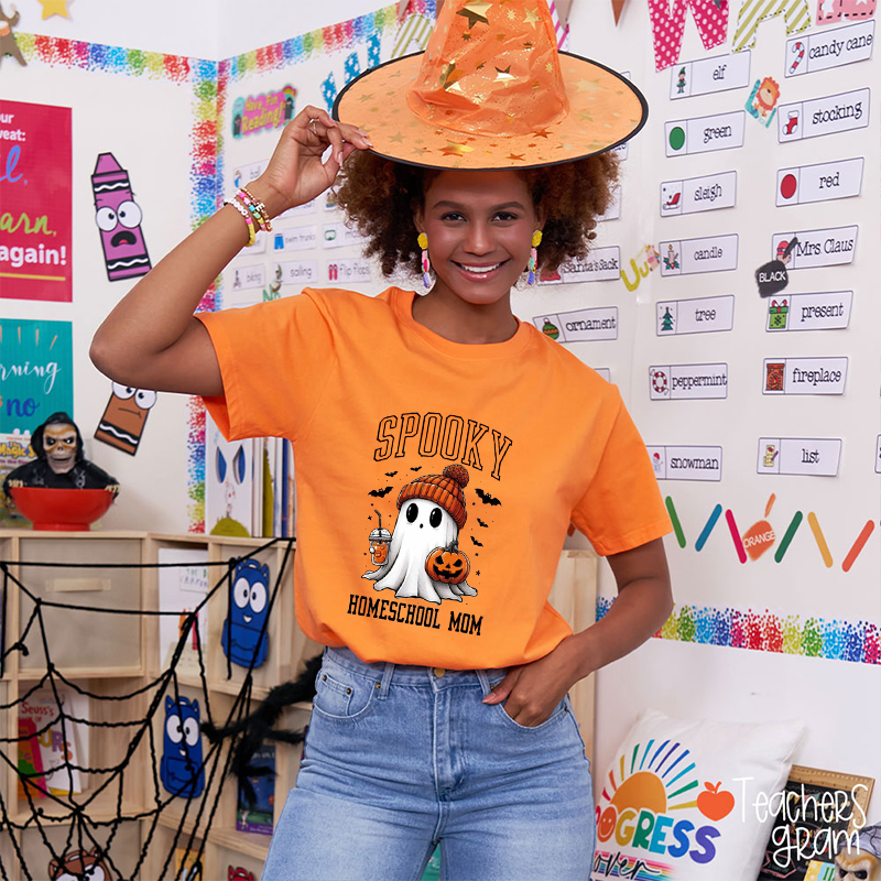 Spooky Homeschool Mom Teacher T-Shirt