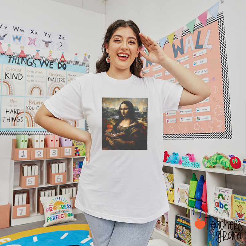 The Mona Reading Museum Art Lover Teacher T-Shirt