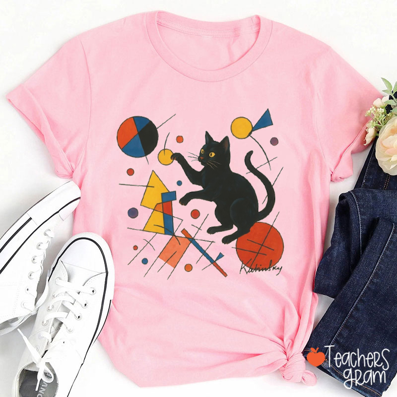 Kandinsky Cat Teacher T-Shirt