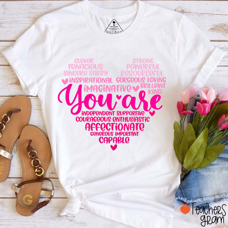 You Are Enough Love Kindness Teacher T-Shirt