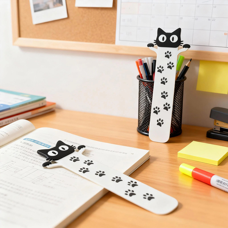 Cute Black Cat Teacher Bookmark