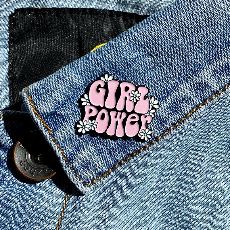 Girl Power Flowers Teacher Pin