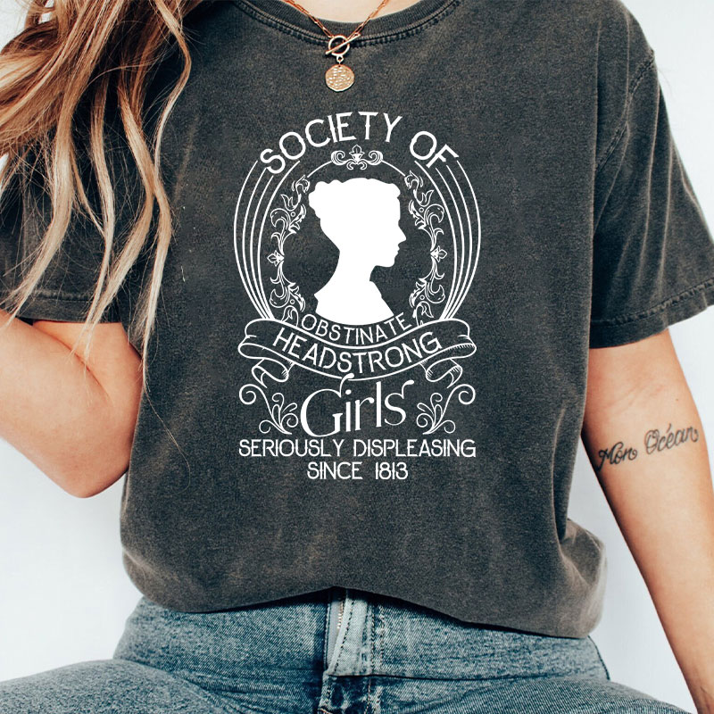 Society Of Obstinate Headstrong Girls Teacher Washed T-Shirt