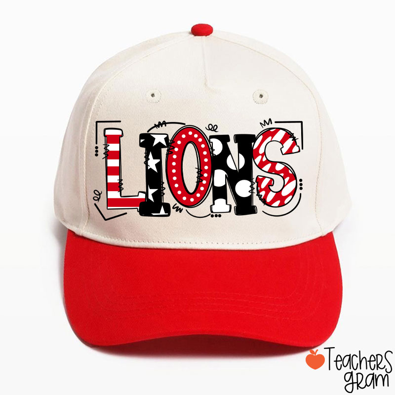 Personalized Mascot Cute Fonts Game Day Teacher Baseball Cap