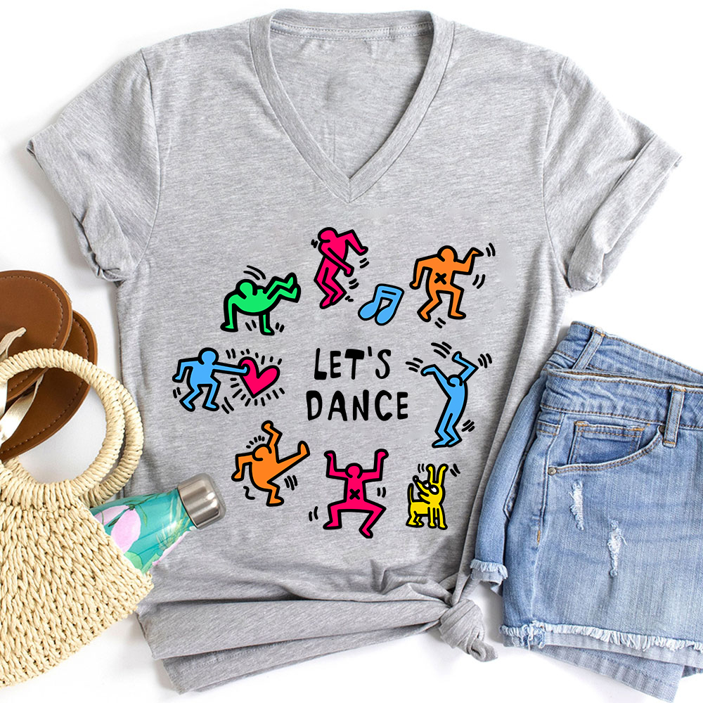 Let's Dance Teacher Female V-Neck T-Shirt