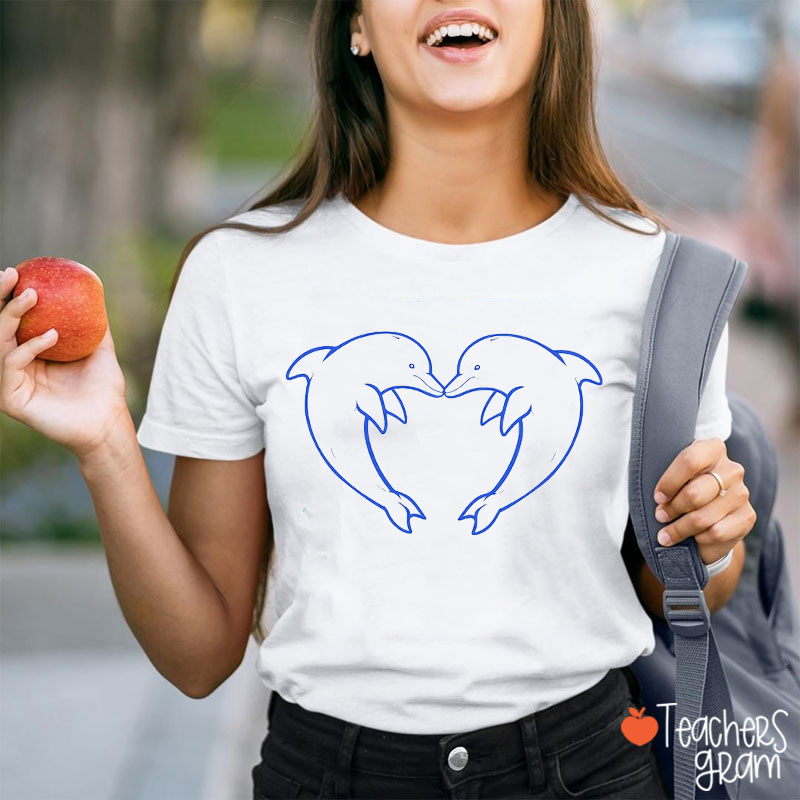 Love Dolphin Teacher T-Shirt