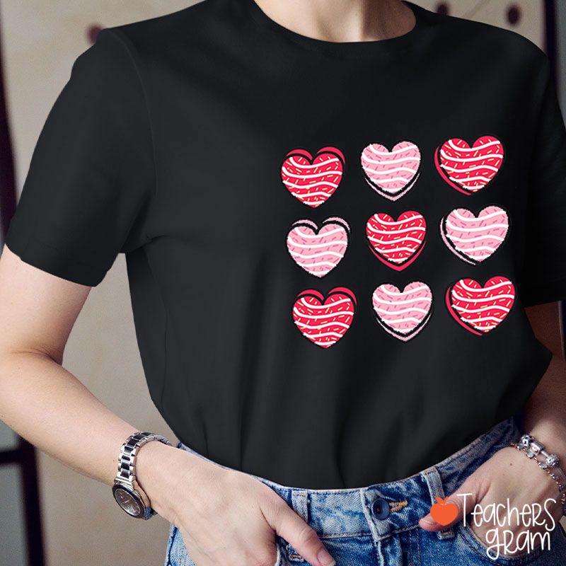 Cookie Heart Valentines Day Teacher T-Shirt