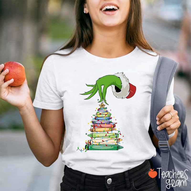 Steal Your Crayon Christmas Tree Teacher T-Shirt