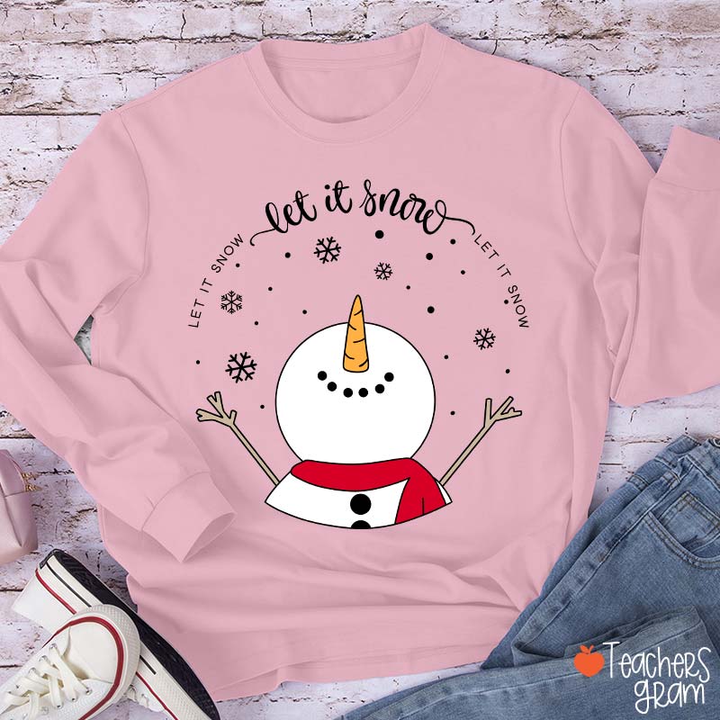 Let It Snow Teacher Long Sleeve T-Shirt