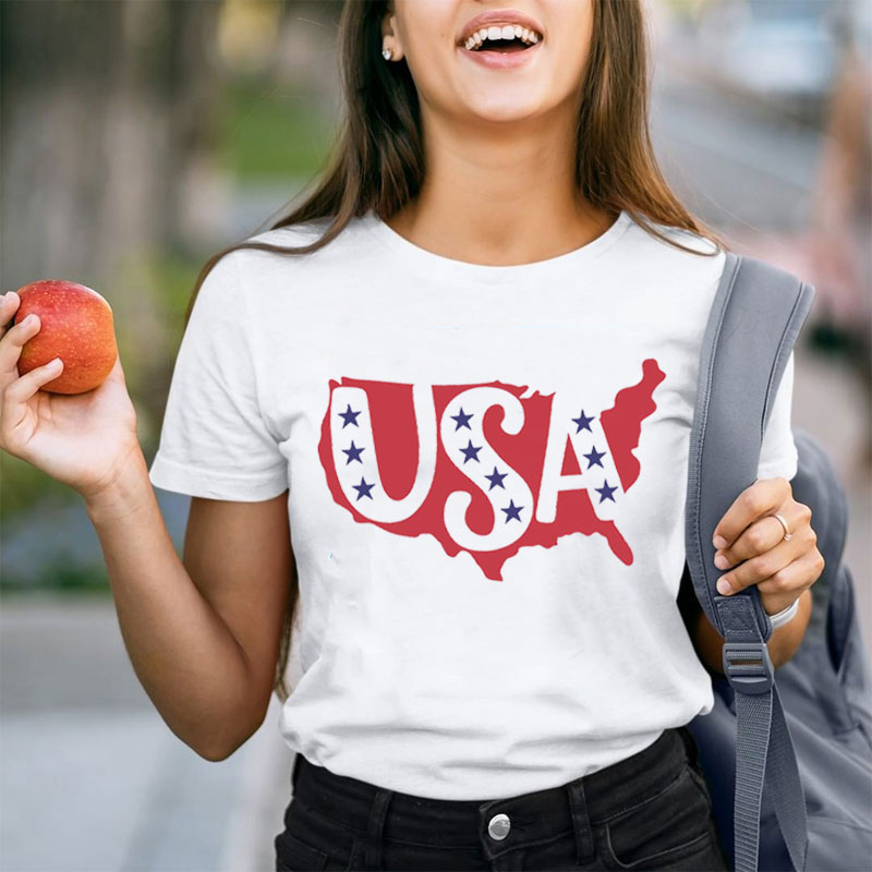 Funny American Flag Teacher T-Shirt