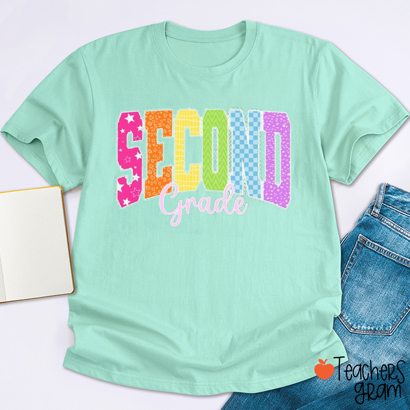 Personalized Grade Lace Fonts Back To School Teacher T-Shirt