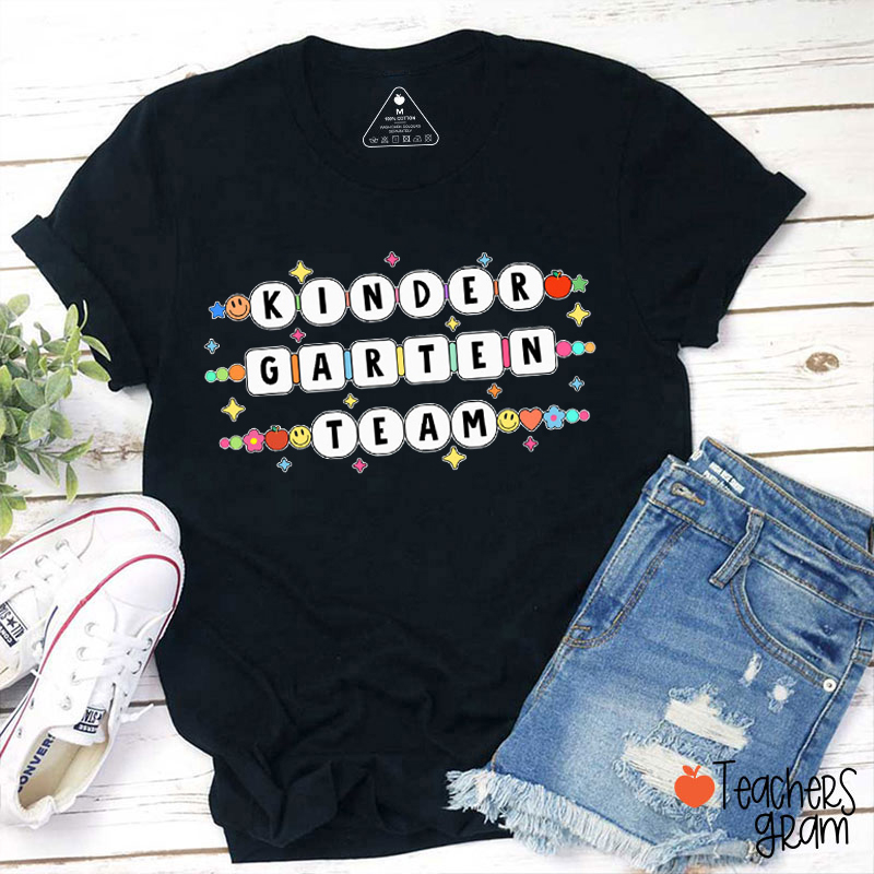 Personalized Grade Beaded Pattern Teacher T-Shirt