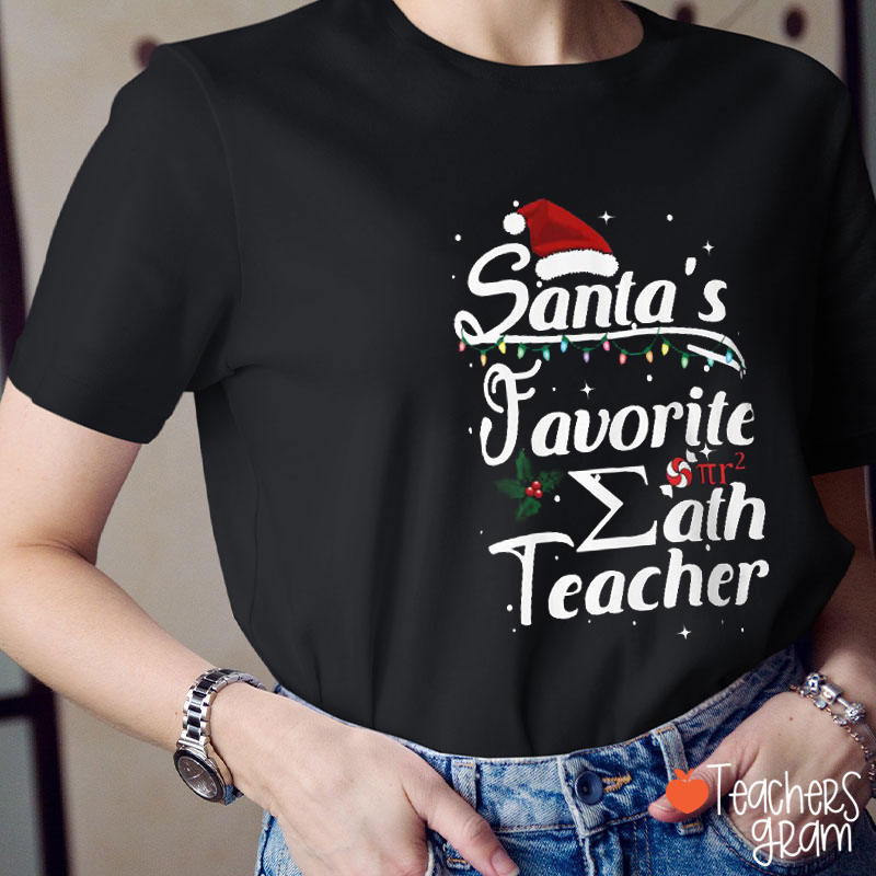 Santa's Favorite Math Teacher T-Shirt