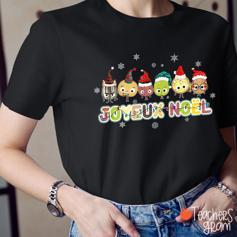Joyeux Noël Cute Teacher T-Shirt