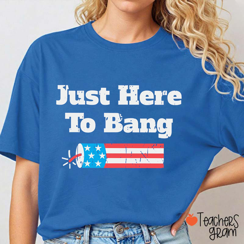 Just Here To Bang Teacher T-Shirt